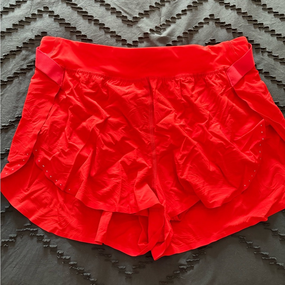 Lululemon Athletica Bright Red Athletic Shorts